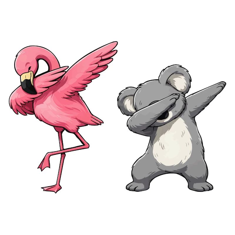 Flamingo Koala Dab Duo