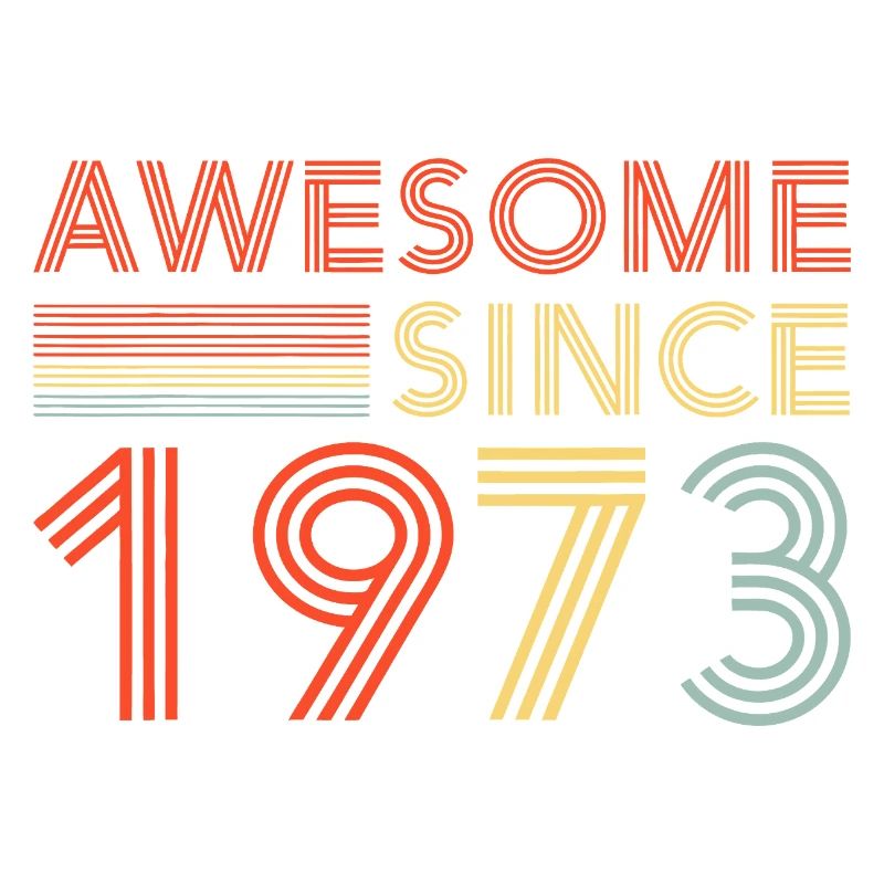 Awesome Since 1973 Retro Neon