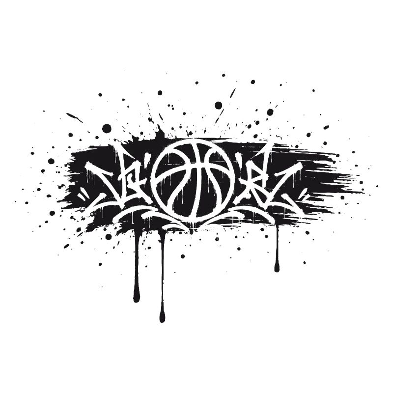 Conception de Splash de Basket Graffiti Streetball