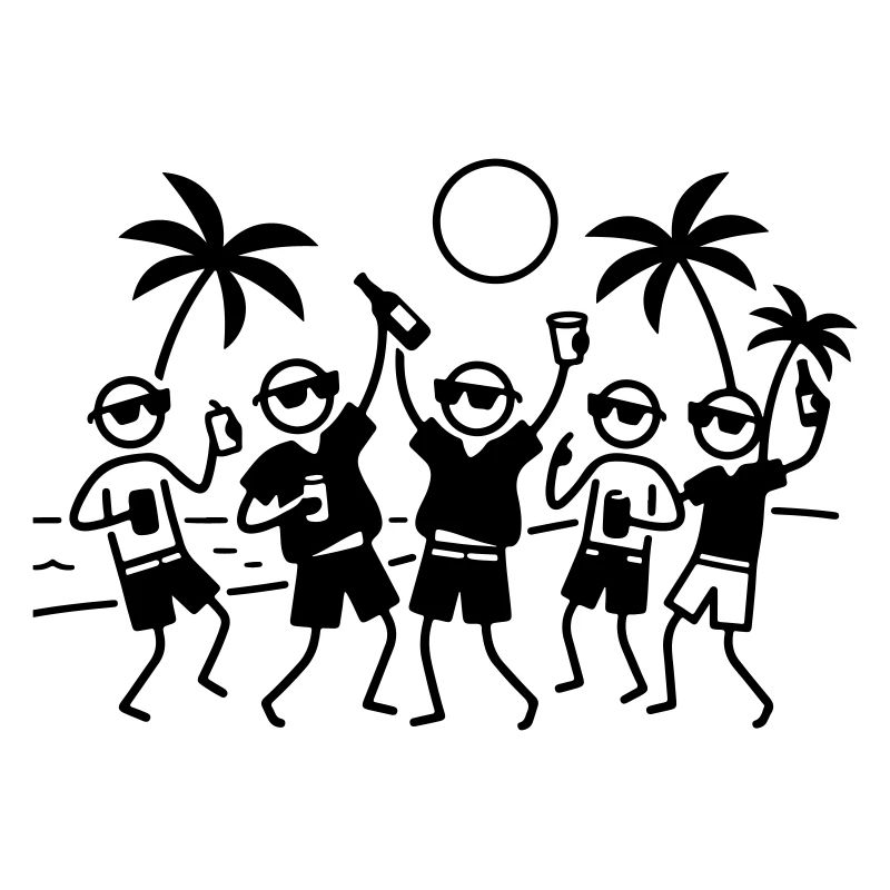 Party Group Beach