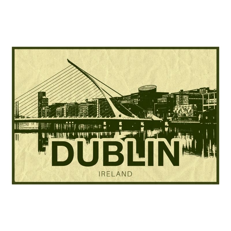 Impression vintage de Dublin Skyline