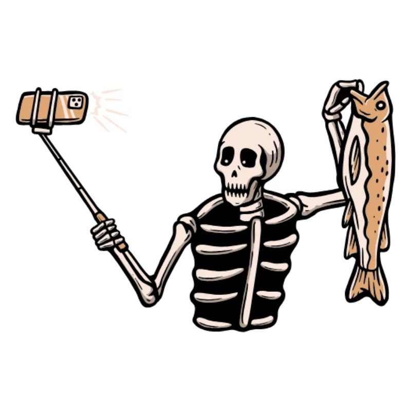 Fishing Skeleton Selfie