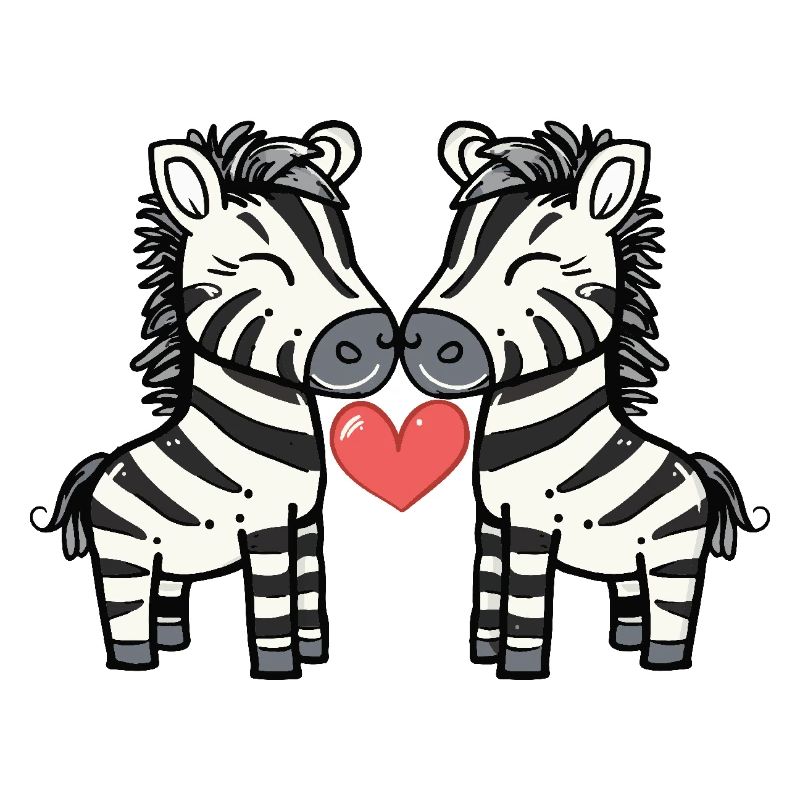 Zebra Paar Valentinstag