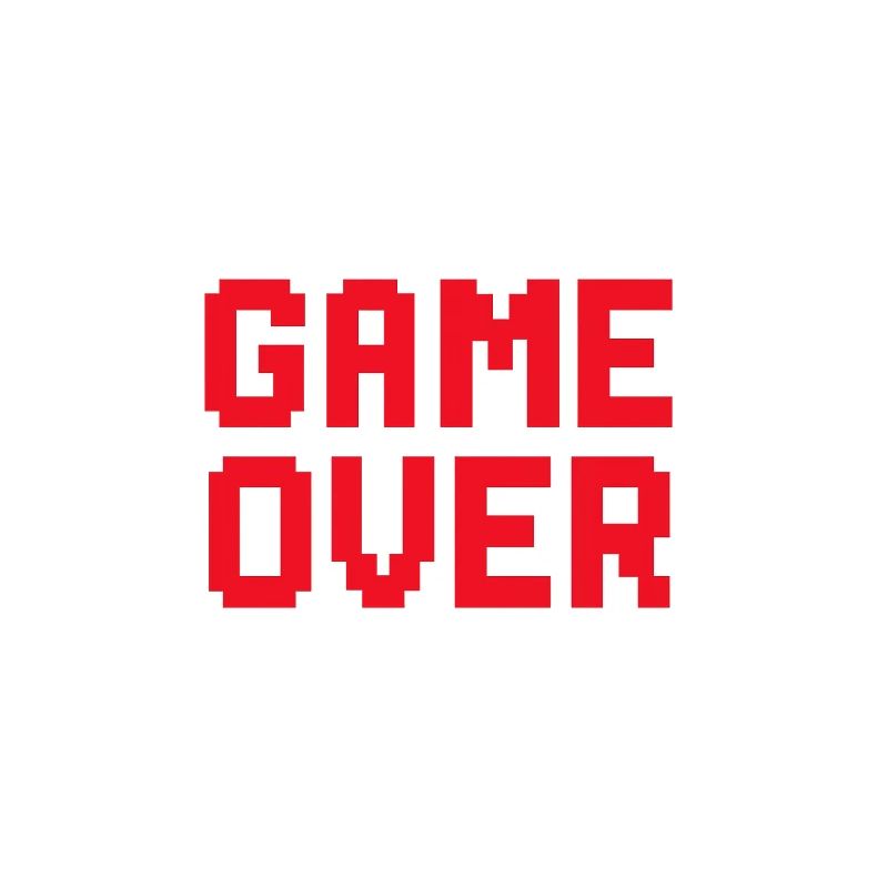 Graphique rétro pixel game over