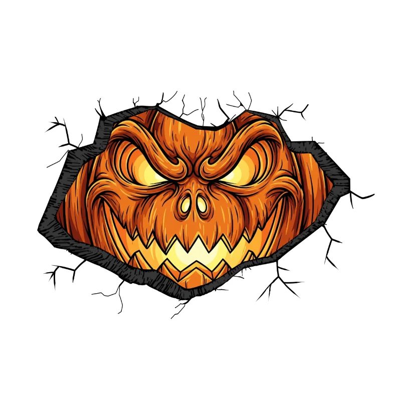 Fierce pumpkin with pointed teeth