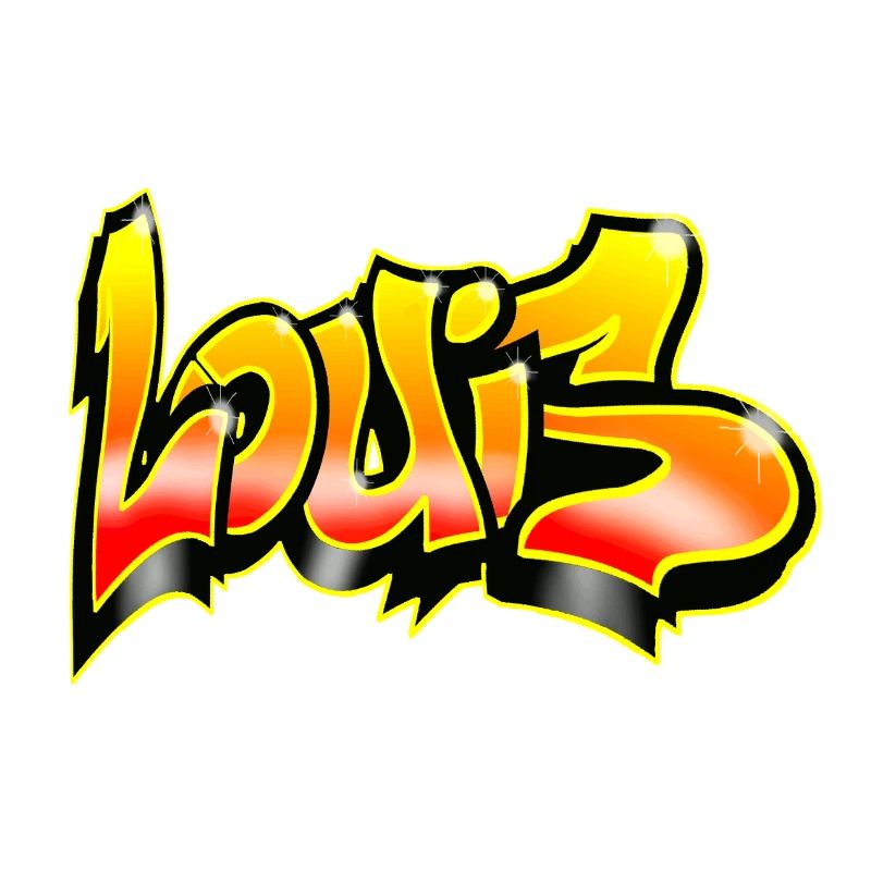 Louis Graffiti Yellow Red
