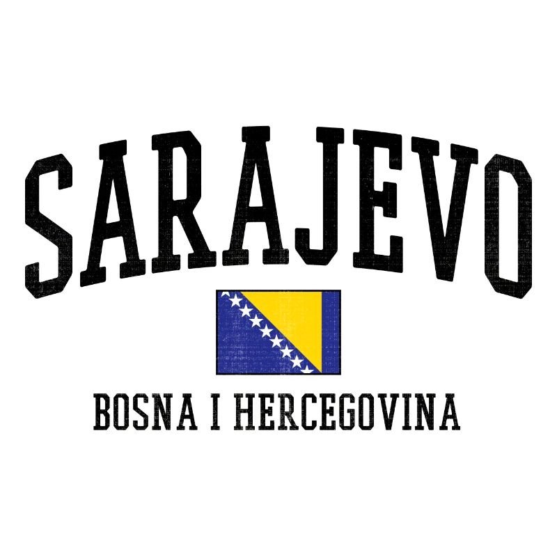 Art du drapeau de Bosnie Balkans