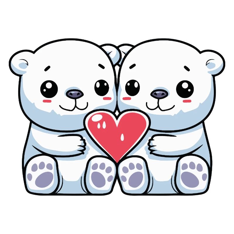 Eisbär Paar Valentinstag