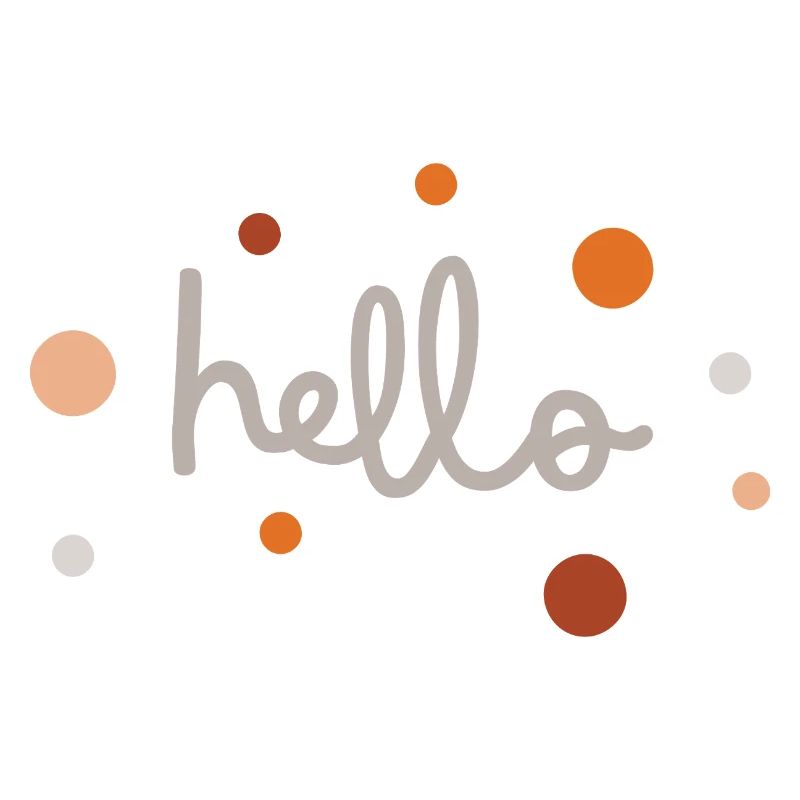 Hallo süße Minimal-Typografie Weiche Ästhetik Desig