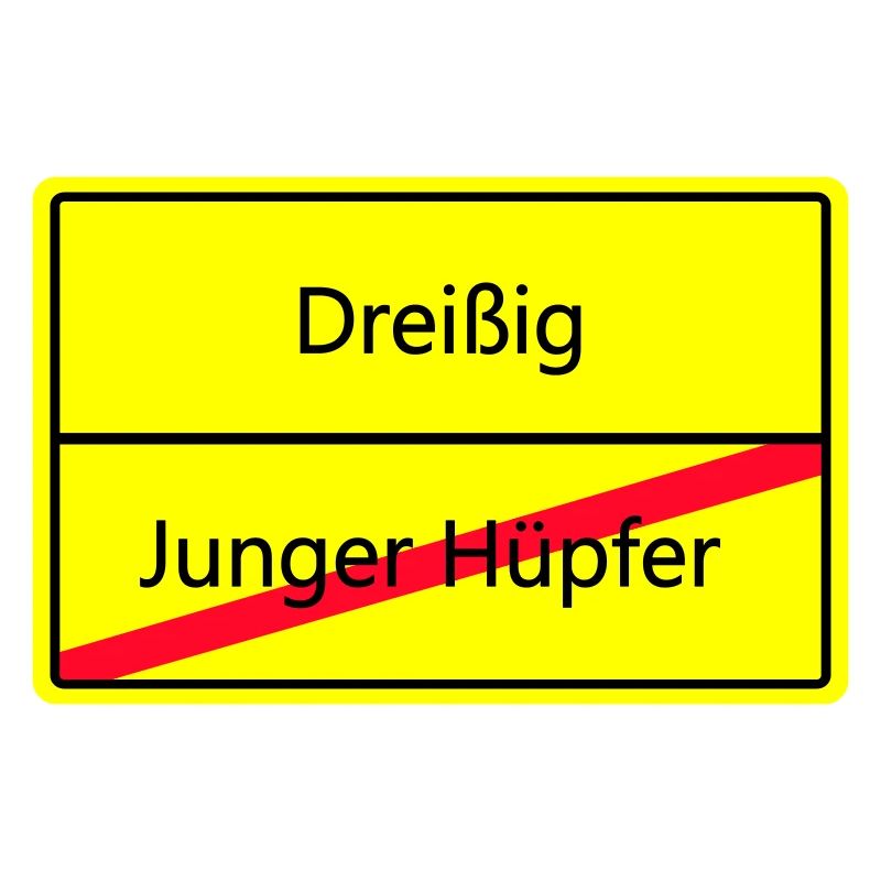 Warnschild Humor: Junger Hüpfler