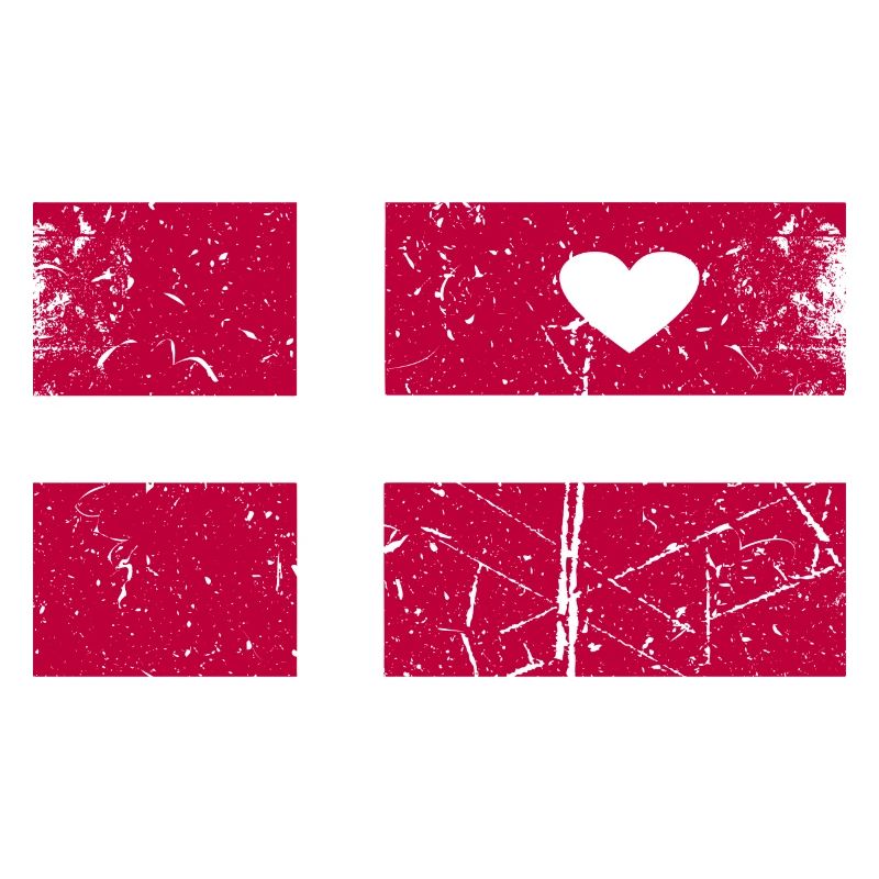 Danemark drapeau design T-shirt