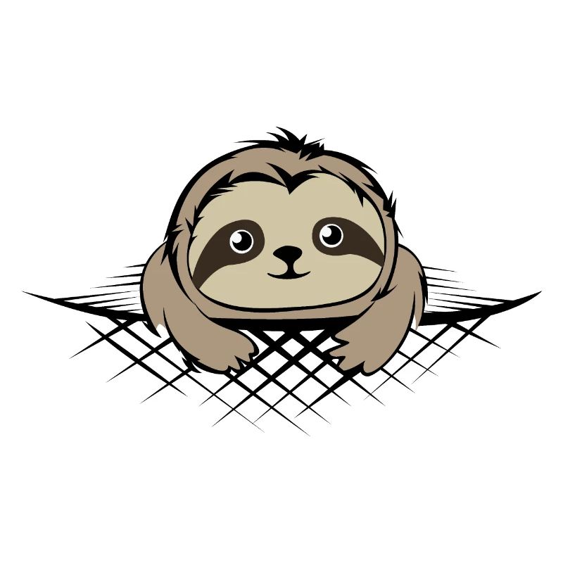Sloth in pocket comic cartoon funny icon