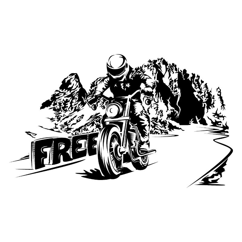 Moto Free Mountains Dolomites Symbole Logo