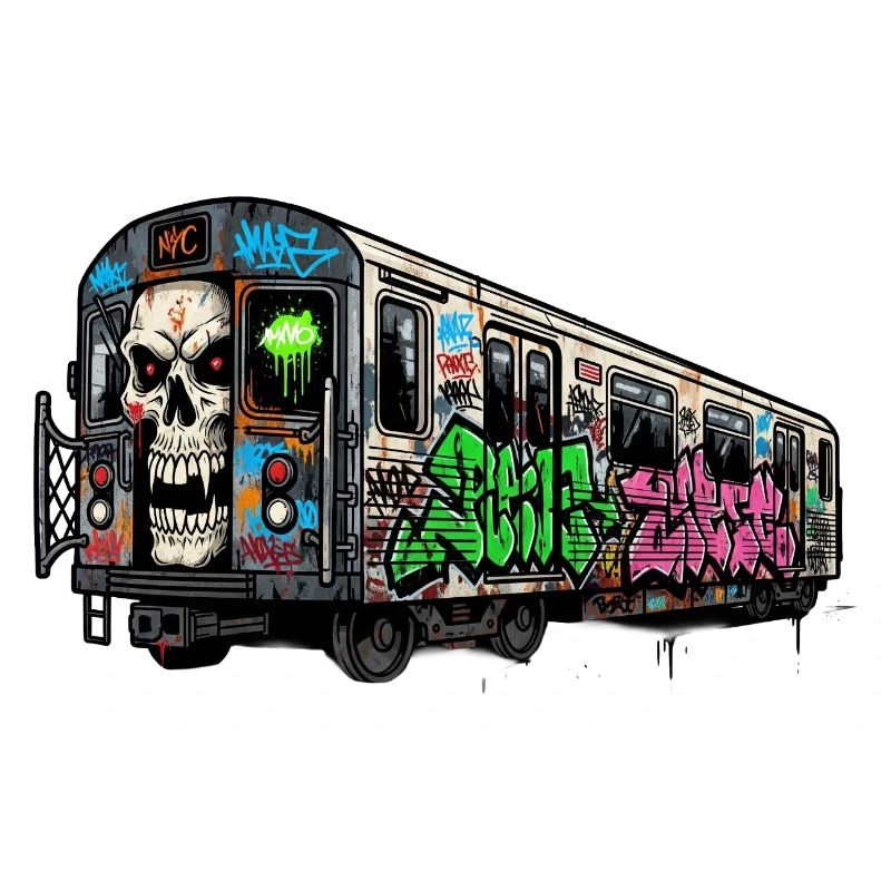 Graffitis sur le trafic du métro