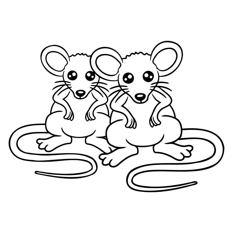 Zwei Böse Mäuse Wütend Frustriert Sauer Aggressiv