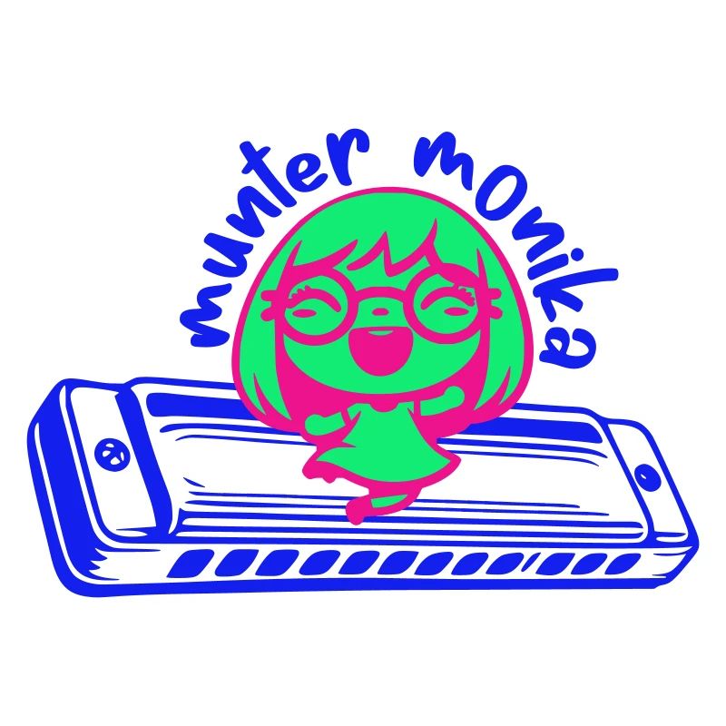 lively monika dancing on the harmonica