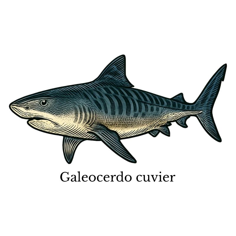 Galeocerdo cuvier tiger shark design