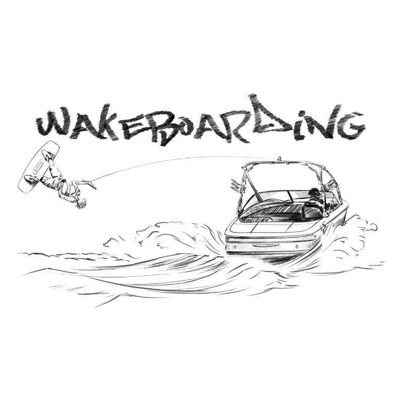 Wakeboarding Action Motif