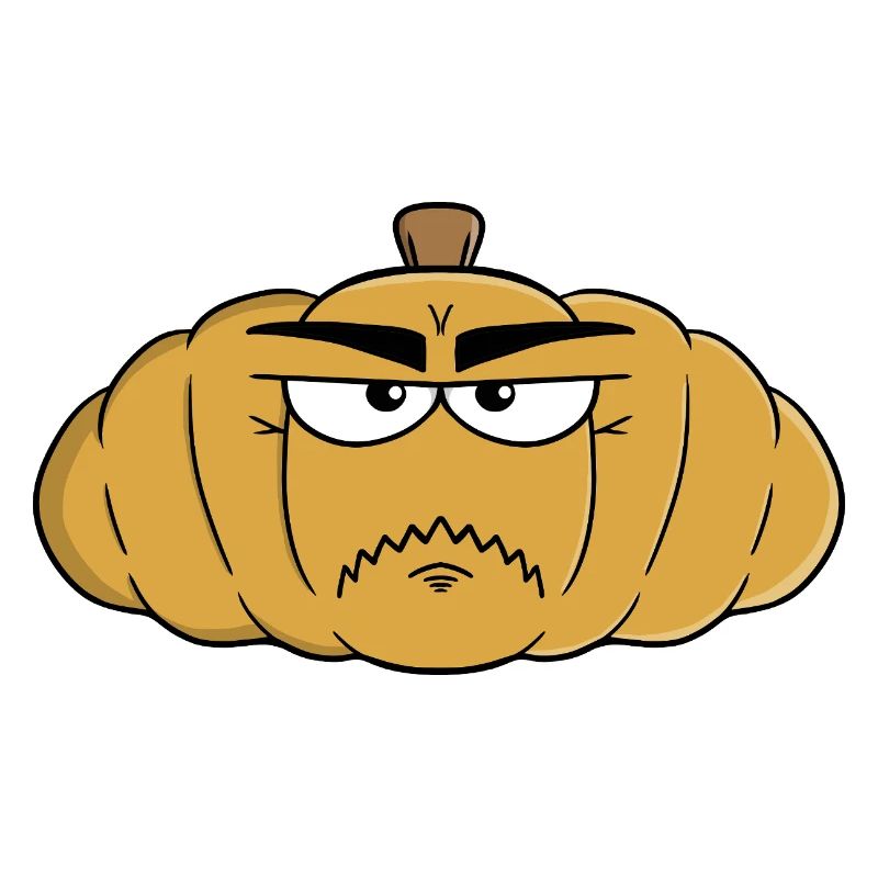 Expressive Furious Grumpy Pumpkin