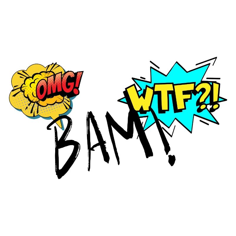 Comic Explosive OMG WTF Exclamations