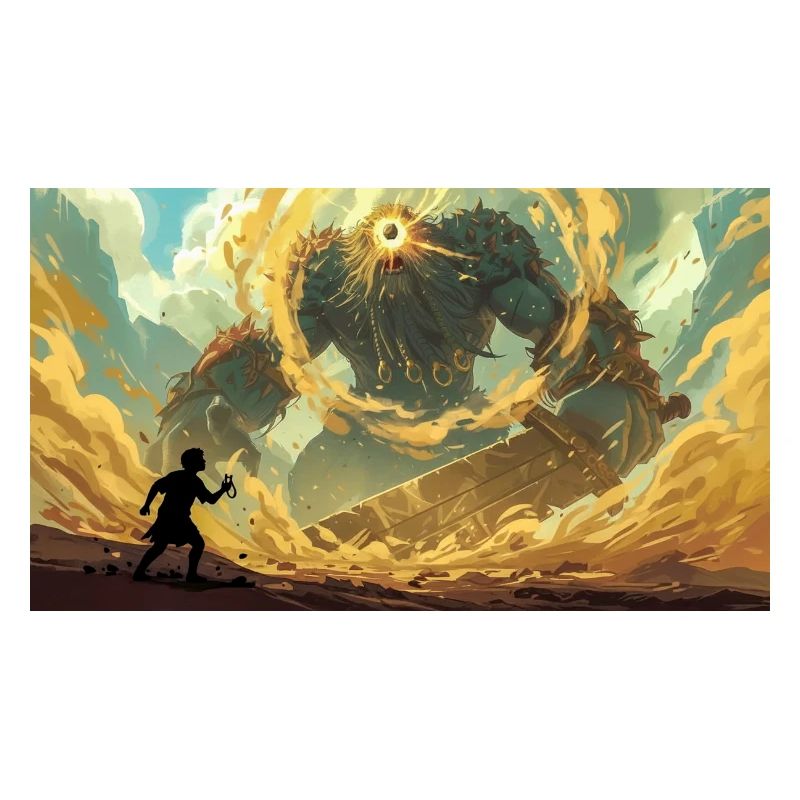 David vs Goliath: shepherd’s stone hits giant