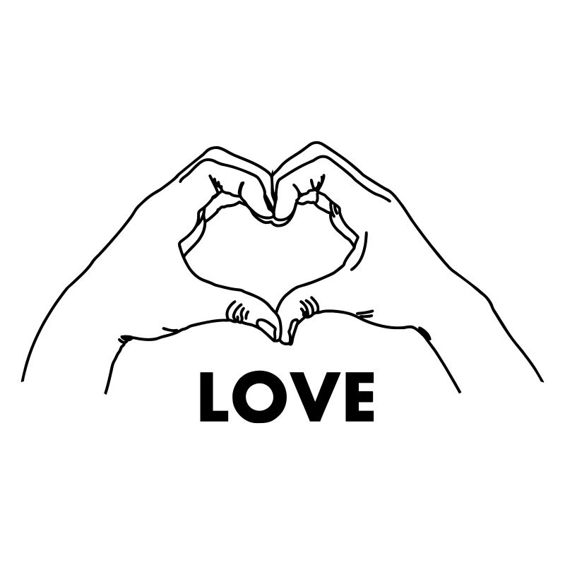 Geste de la main coeur AMOUR
