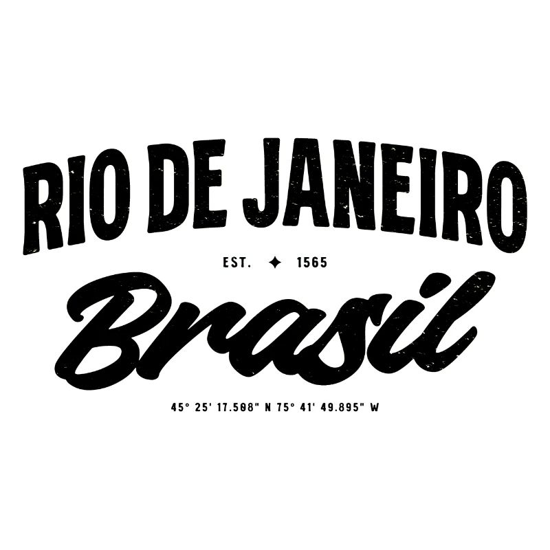 Rio de Janeiro, Brésil Script Banner