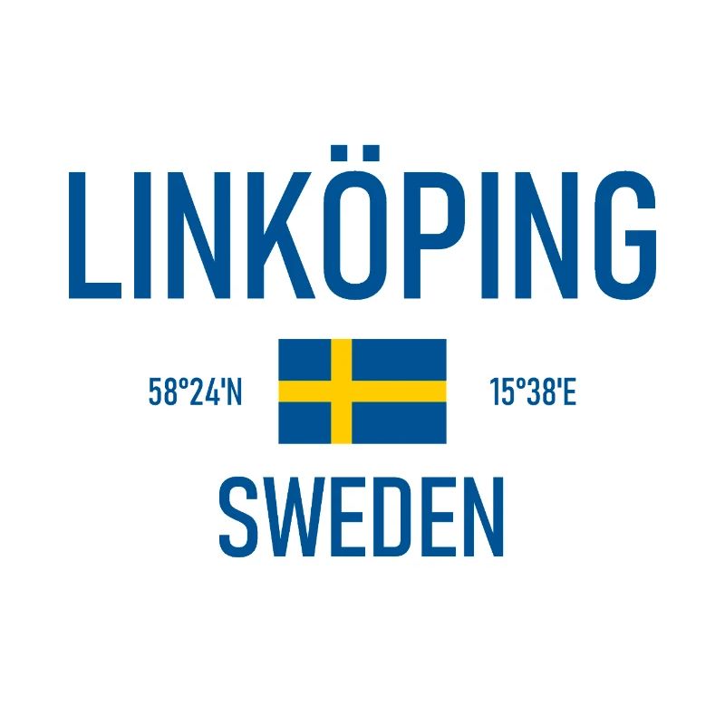 Linköping - Suède - Sverige Drapeau Coordonnées