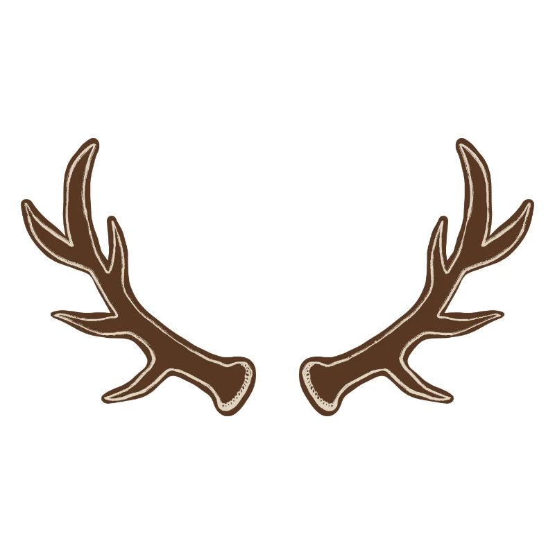 Rustikale Geweih-Silhouette