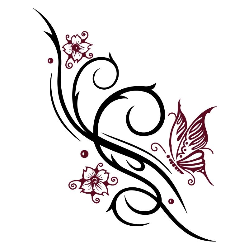 Cherry blossoms with butterfly