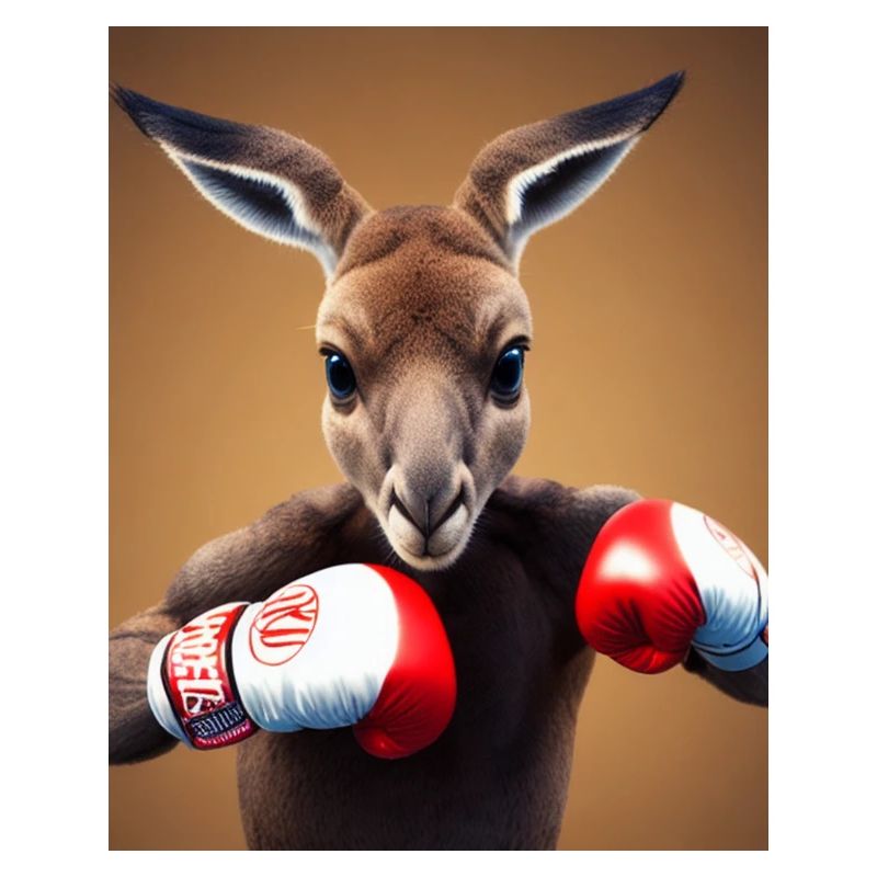 boxing kangaroo comic drawing animal australia