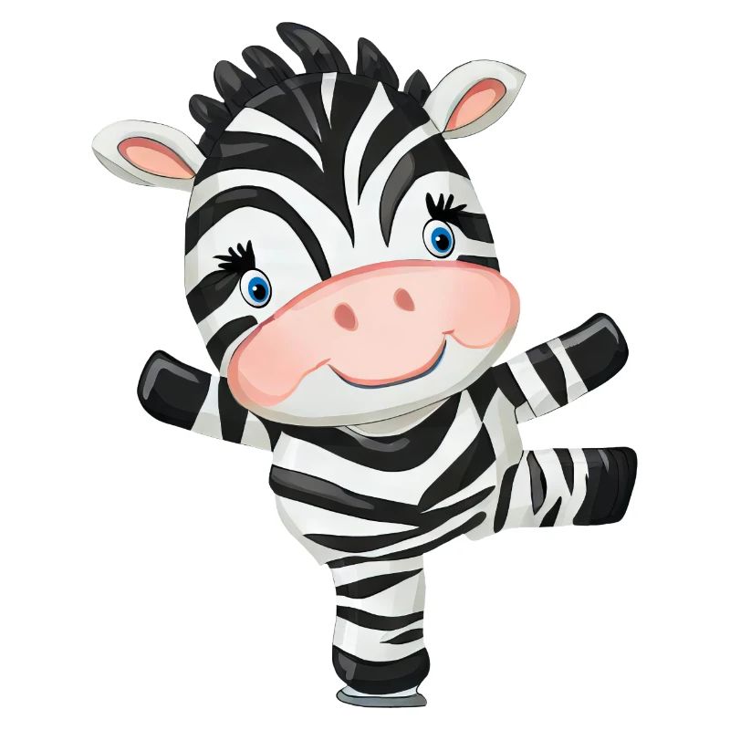 Tanzendes Zebra auf Eis - Eisläufer Design