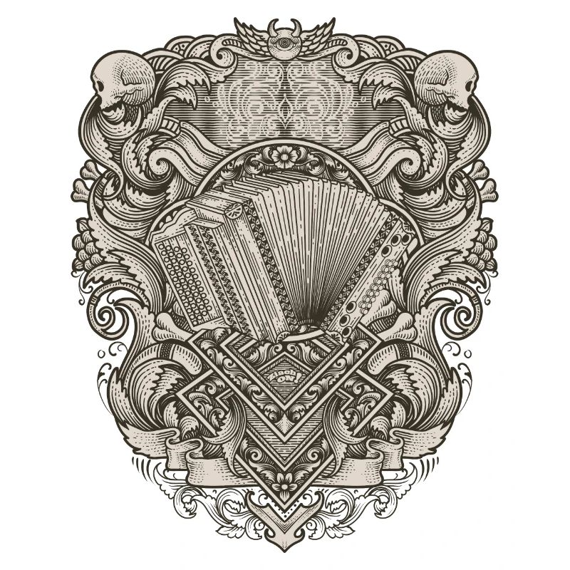 Styrian Harmonica Vintage Illu | ZiachON!
