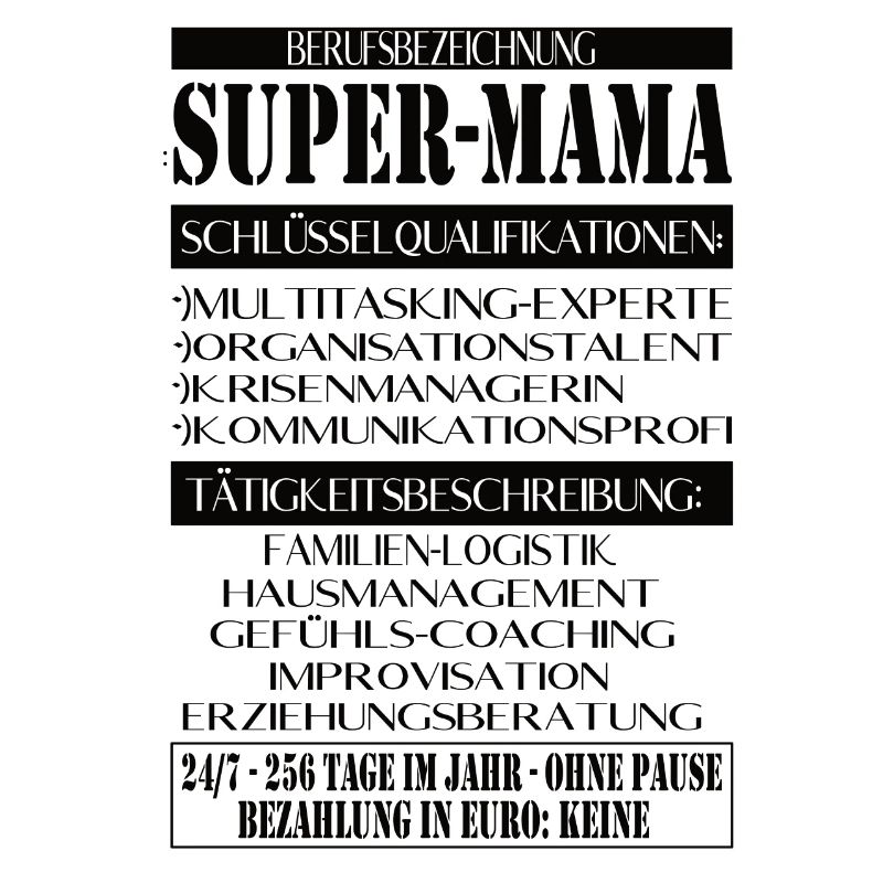 Super Mama – Description du poste avec humour