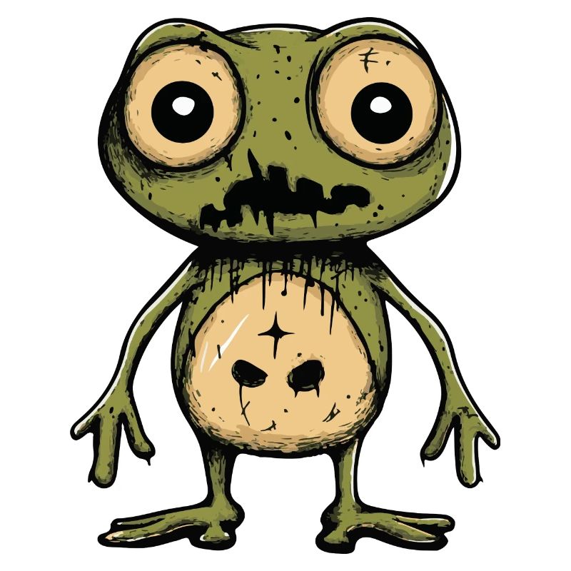 Frosch Halloween Comic Lustig