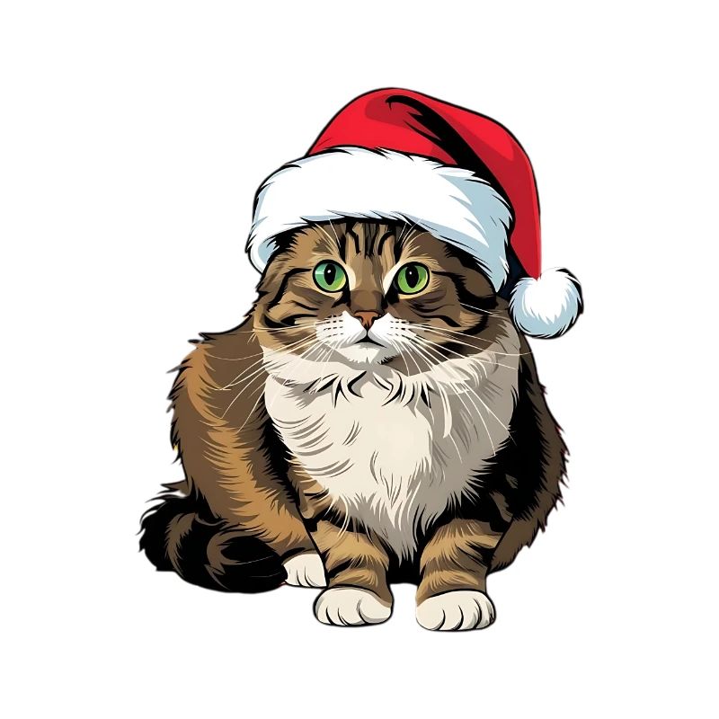 Chat mignon Ragdoll en mode Noël