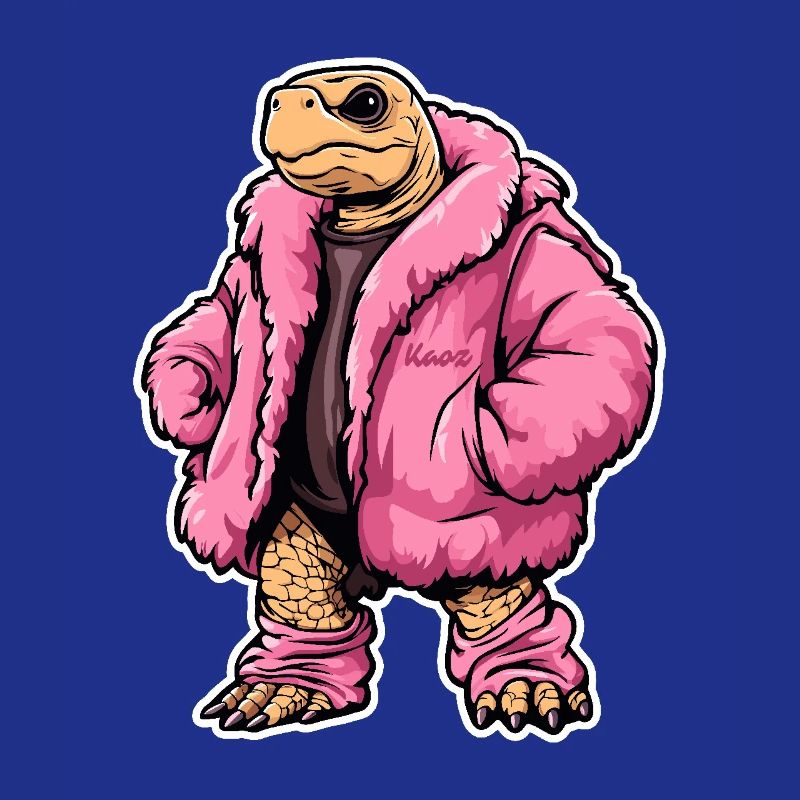 Mode Schildkröte mit Pinker Jacke