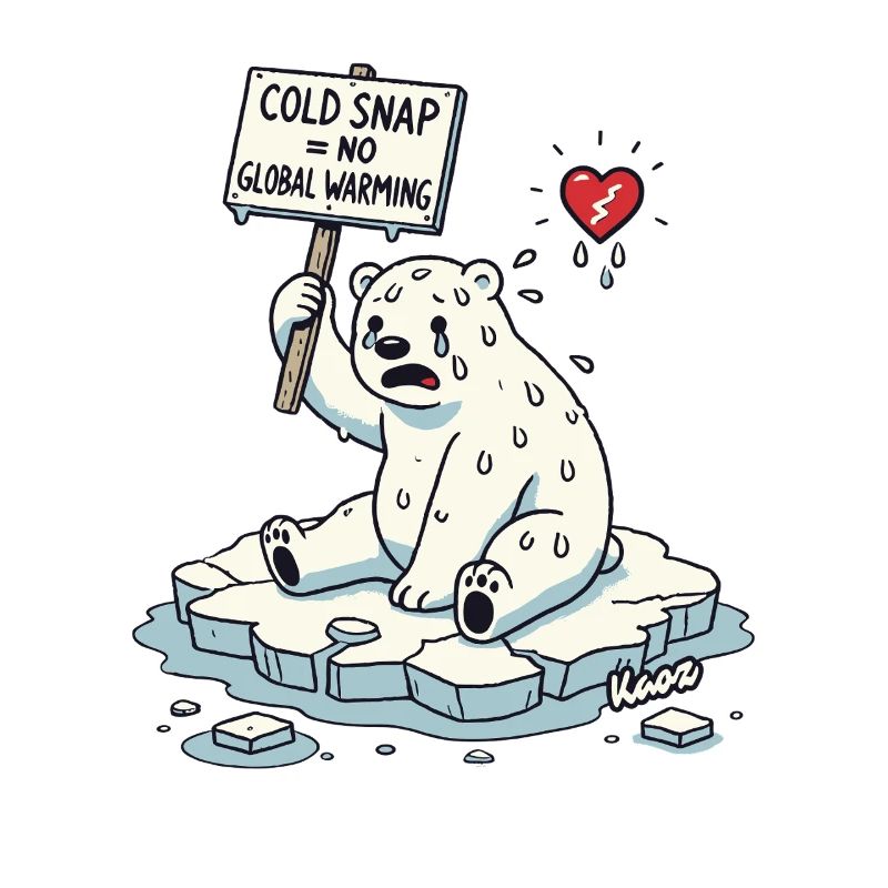 Schwitzender Eisbär Klimawandel Protest