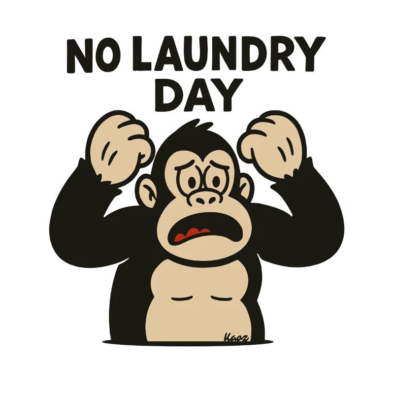 Affe mit Wutanfall beim Waschtag-Ausfall