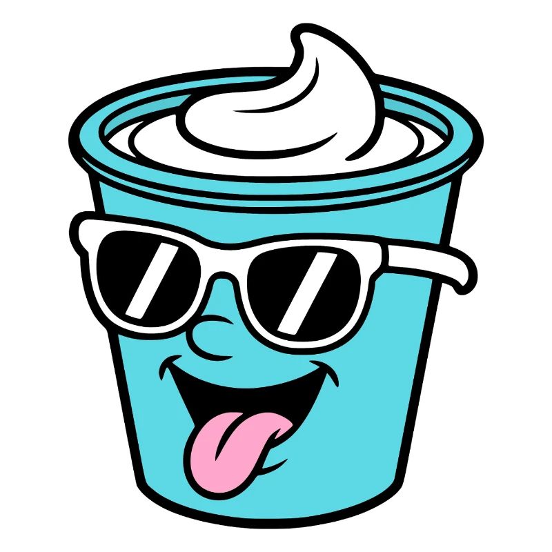 Becher Crème Frech Joghurt Rahm Sahne Eis Pudding