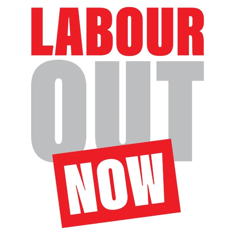 Labour Out Now Bold Protest Design