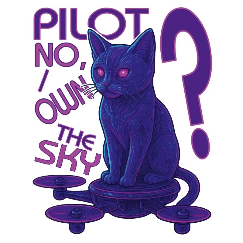 Futuristic Cat Drone Pilot – Sci-Fi Cats S