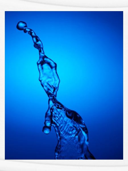 Blue Backlit Water Abstract