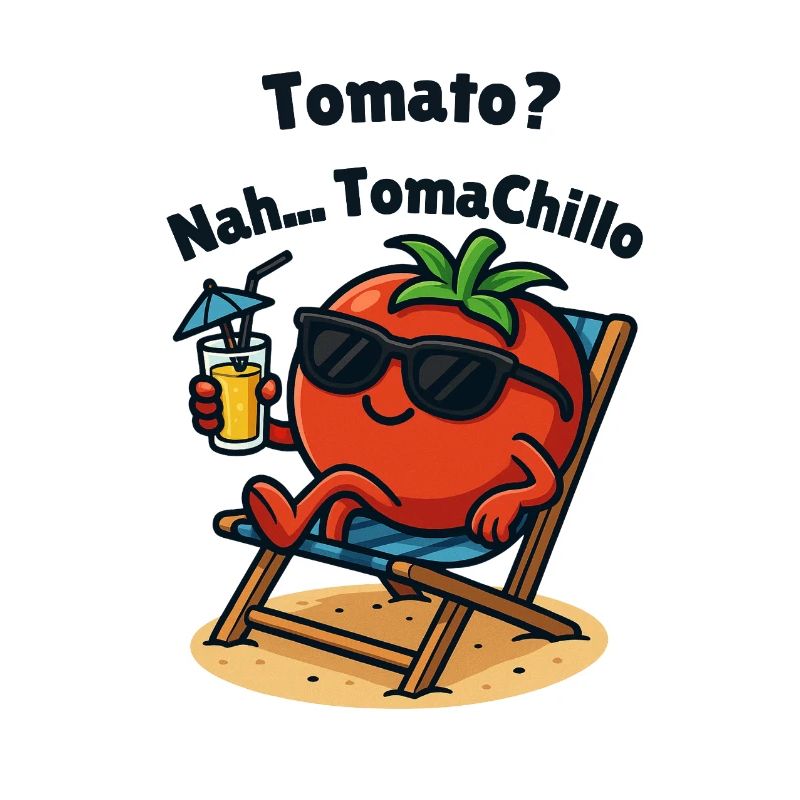 Tomates se refroidissant sur la plage Illustrations