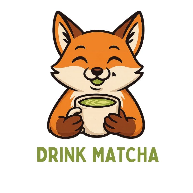 Fox enjoys matcha
