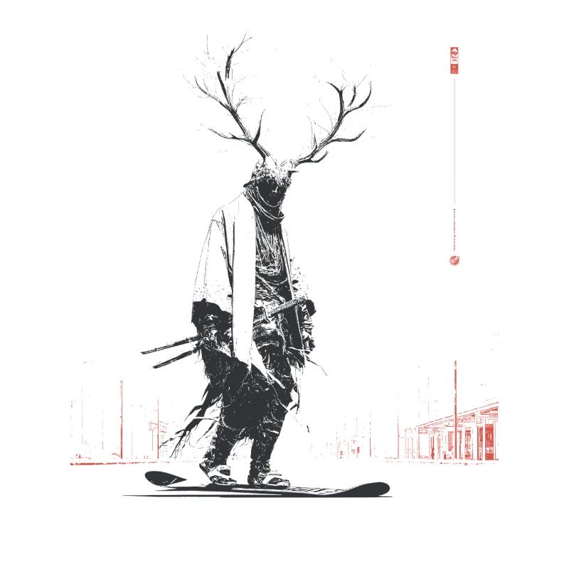 Waldgeist mit Geweihbaum