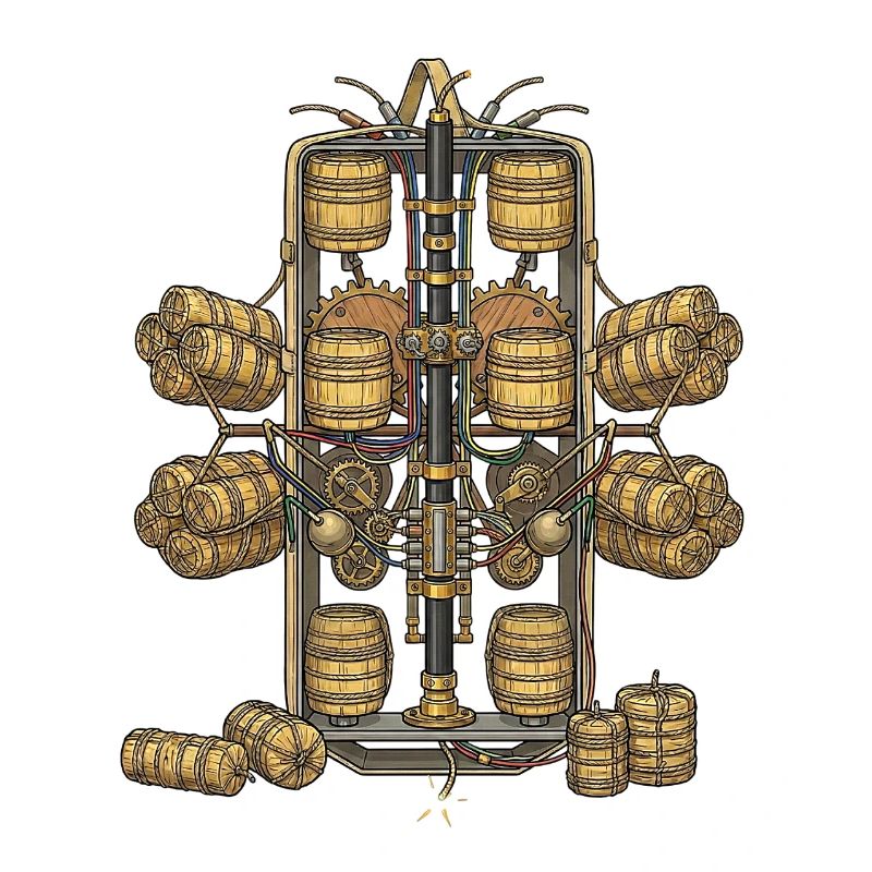 Multi-impact bomb fireworks Malta pyrotechnics