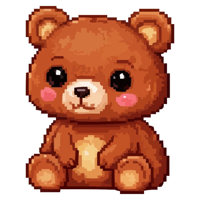 Teddy Bear Pixel Comic