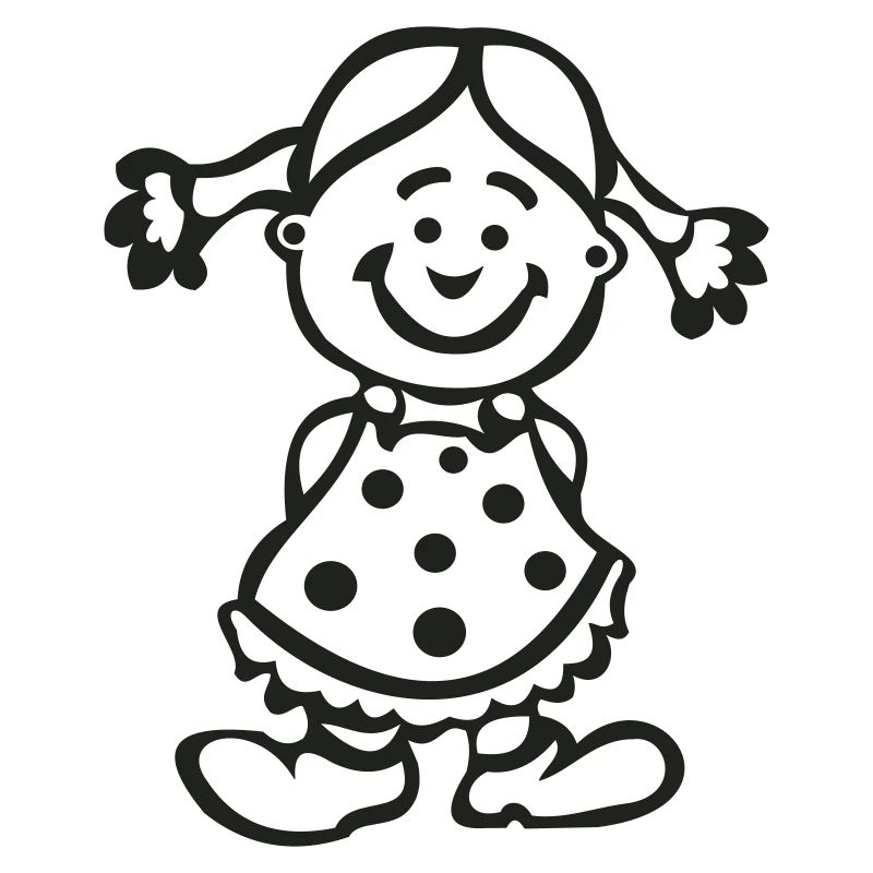 Fille joyeuse avec une robe à pois