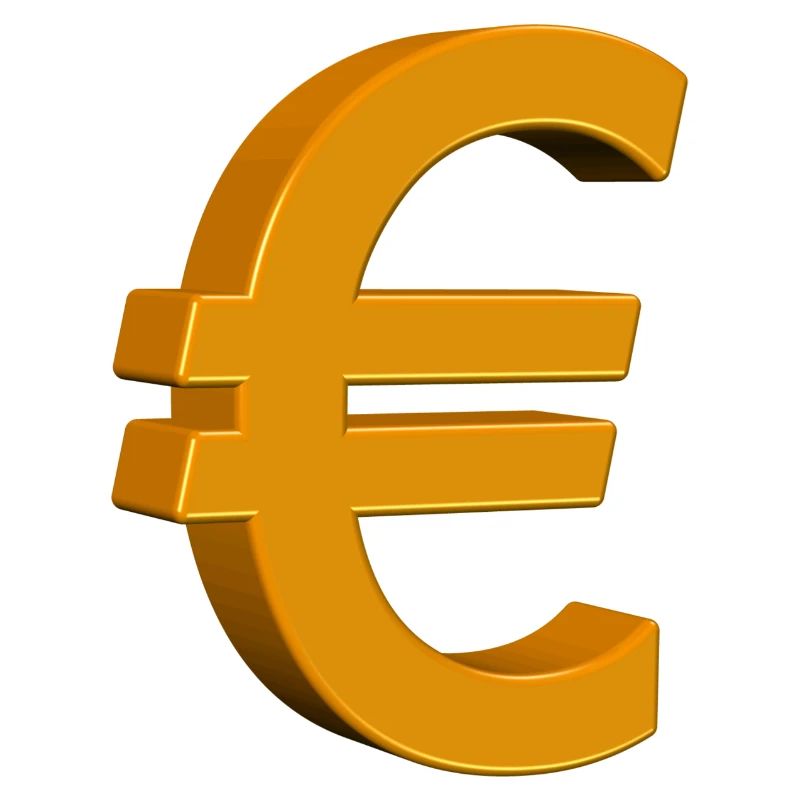 Design abstrait de l’euro doré